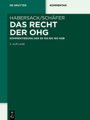cover image of Das Recht der OHG